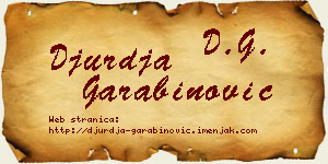 Đurđa Garabinović vizit kartica
